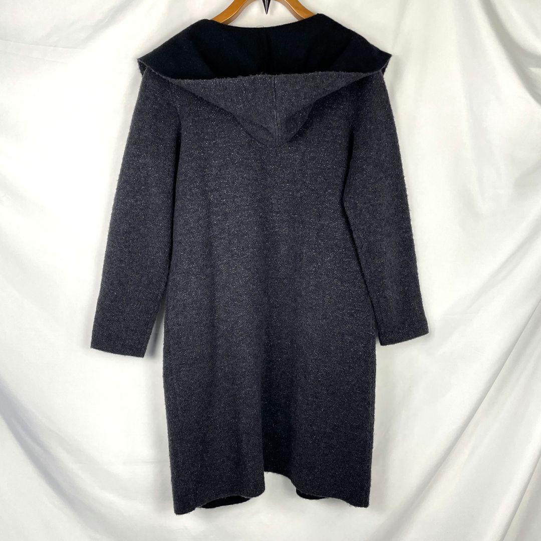 美品 ANAYI フーデッドコーディガン 38 M グレー