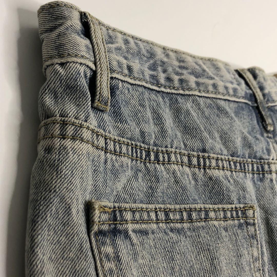 美品】OKOY デニム ショートパンツ ダメージ加工 コットン100