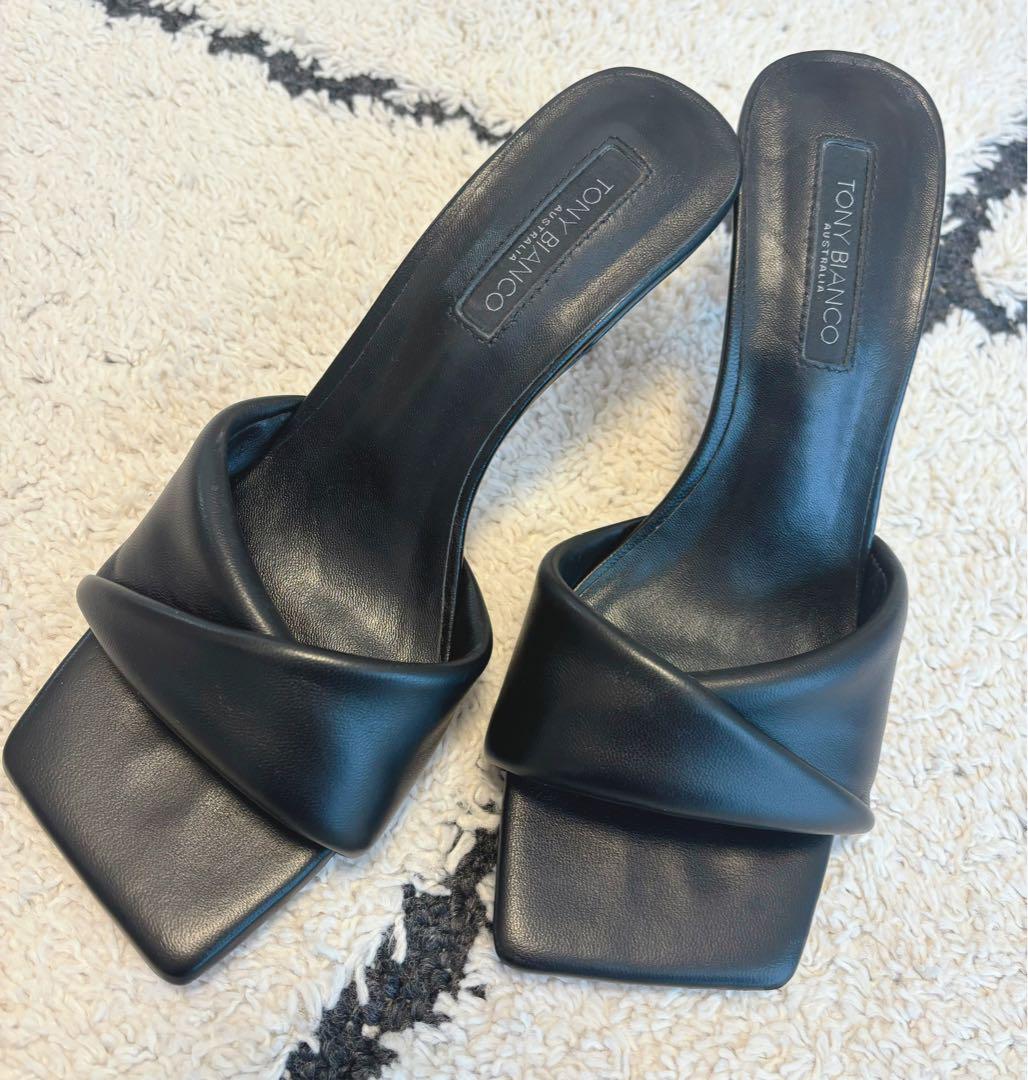 Tony Bianco◆Alexas オープントゥ レザー サンダル ヒール6.5cm Tony Bianco◇Alexas オープントゥ レザー サンダル ヒール6.5cm