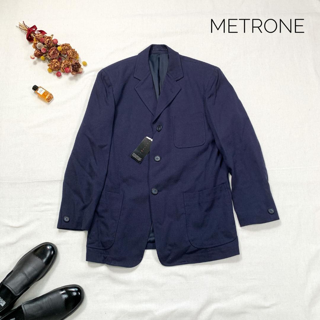 新品タグ付き　METRONE　ジャージテーラードジャケット　コットン楽ちん　M