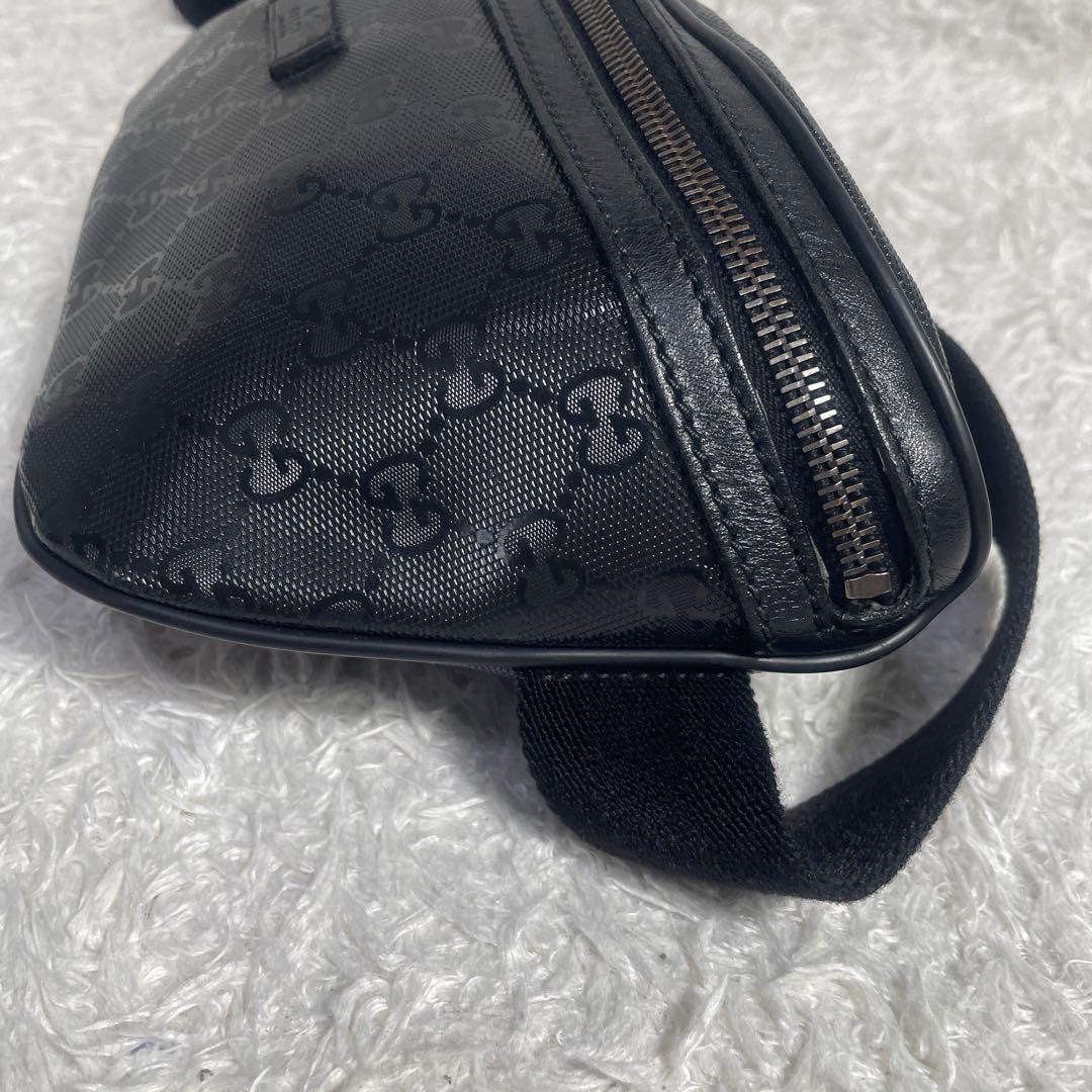 美品 GUCCI インプリメ ボディバッグ GG 総柄 ブラック メンズ 美品 GUCCI インプリメ ボディバッグ GG 総柄 ブラック メンズ