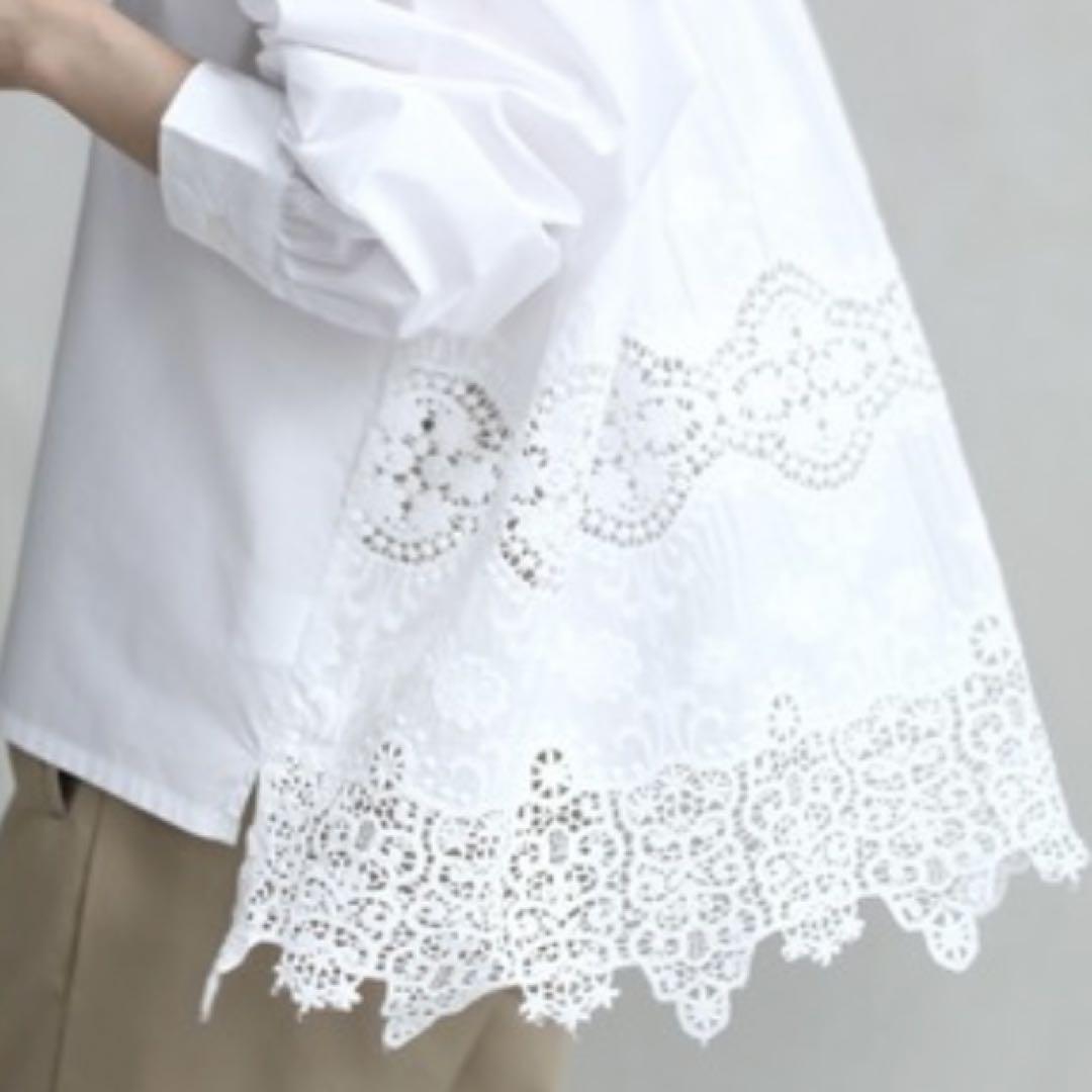 cawaii FRENCH PAVE 後ろレースシャツ 長袖シャツ