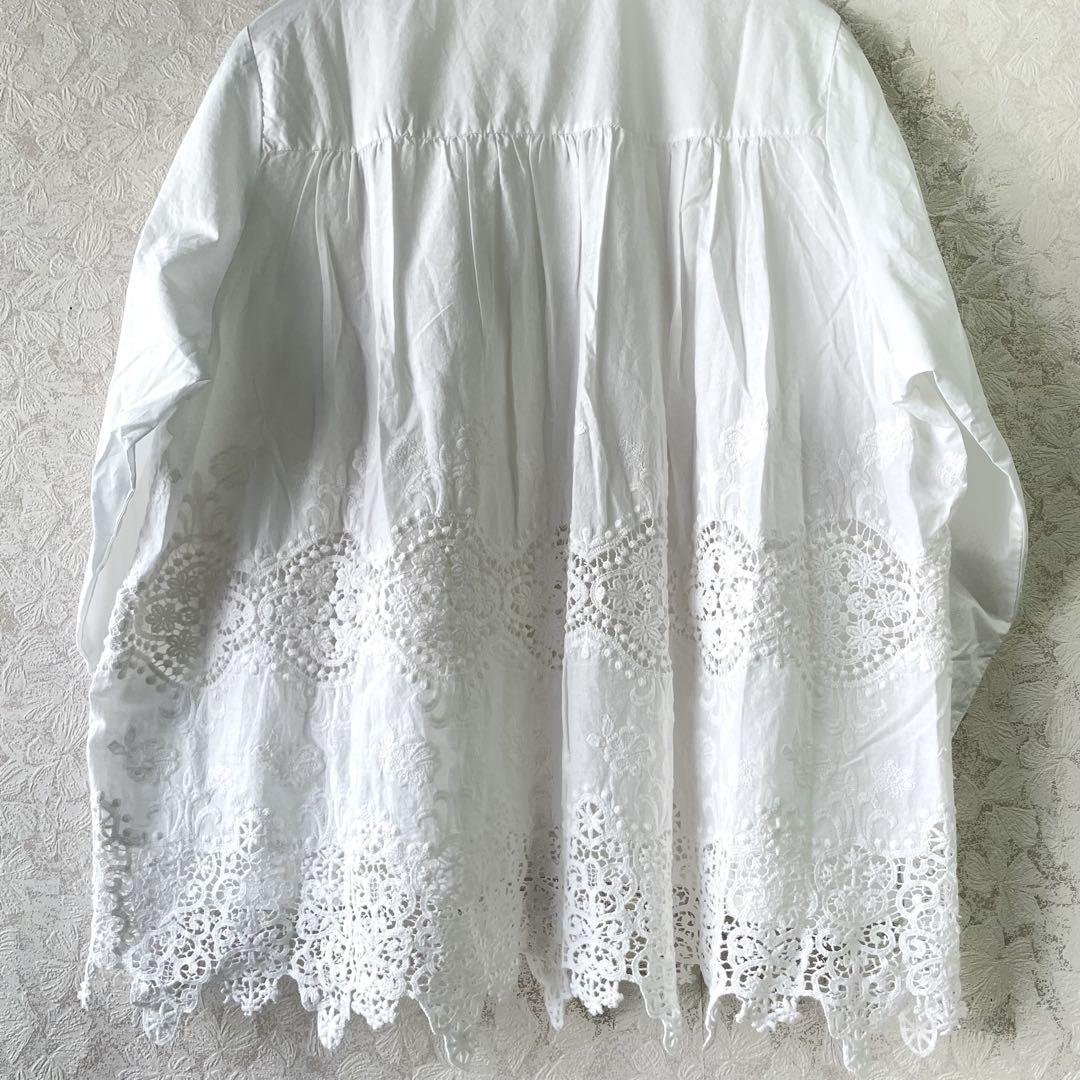 cawaii FRENCH PAVE 後ろレースシャツ 長袖シャツ