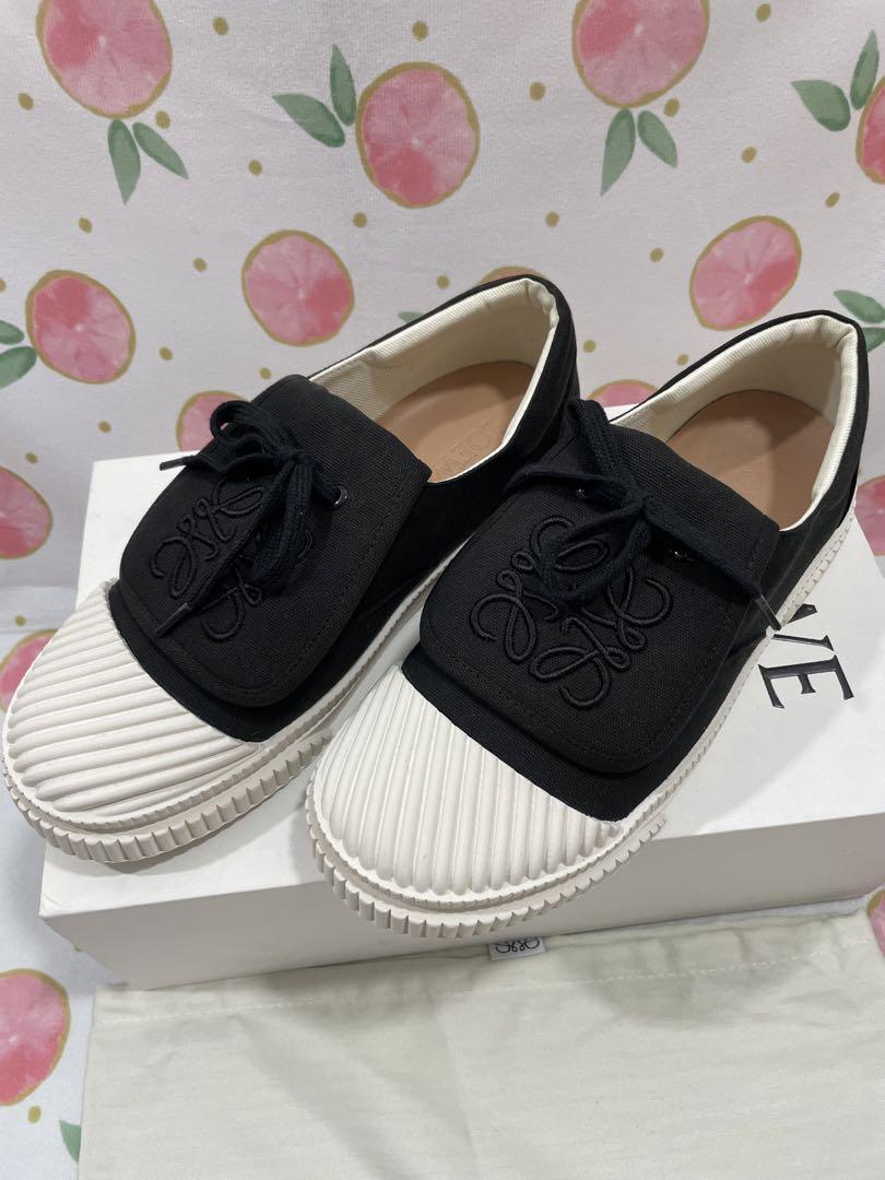 LOEWE ロエベ アナグラム フラップ スニーカー 36 23cm LOEWE - 美品 ロエベ LOEWE スニーカー ローカット アナグラム