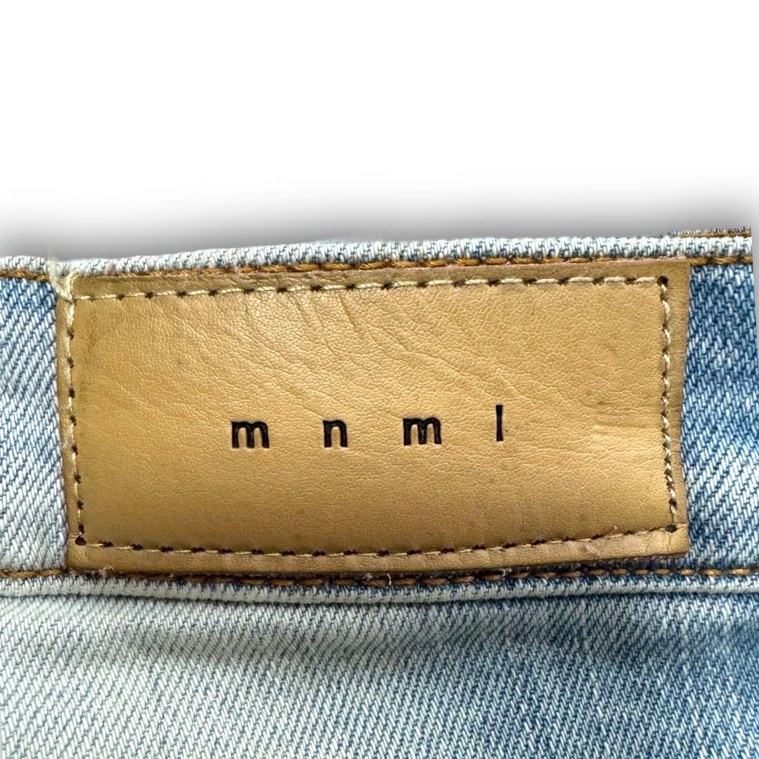 mnmlミニマルリペア スキニー デニム パンツ バンダナ チェッカー ゼブラ