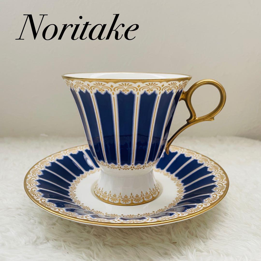 Noritake ノリタケ スタジオコレクション カップ＆ソーサー 金縁 ブルー