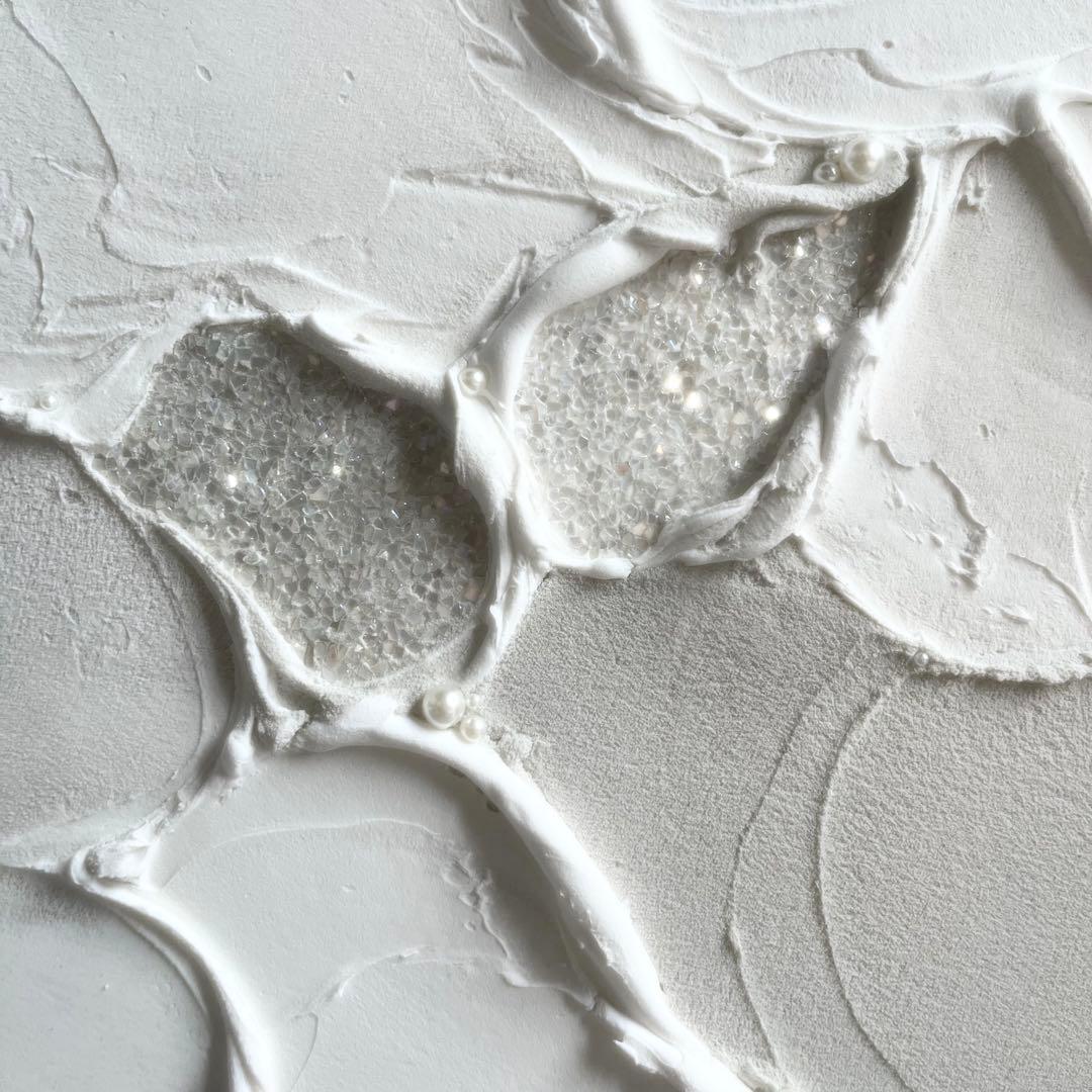 現代アート　40×30㎝　キラキラ　大きめ　モダン　アートパネル　インテリア