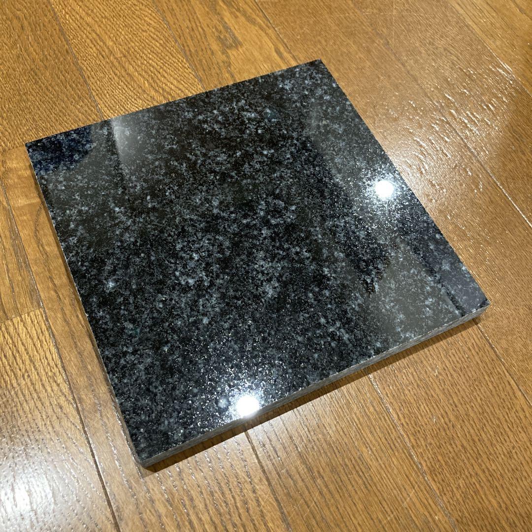 国産 最高級天然黒御影石 浮金 オーディオボード●210×210×17●