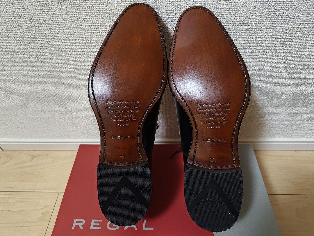 リーガル REGAL 01DR CD ブラック ストレートチップ 革底