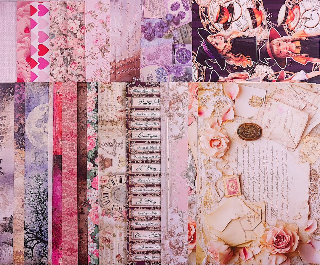 ハロウィン紙ものset♡A4 デザインペーパー コラージュ素材 おすそ分け