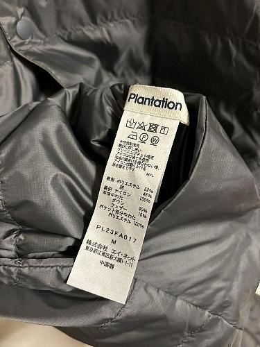 プランテーション Plantation ライトリバー ダウンコート ジャケット