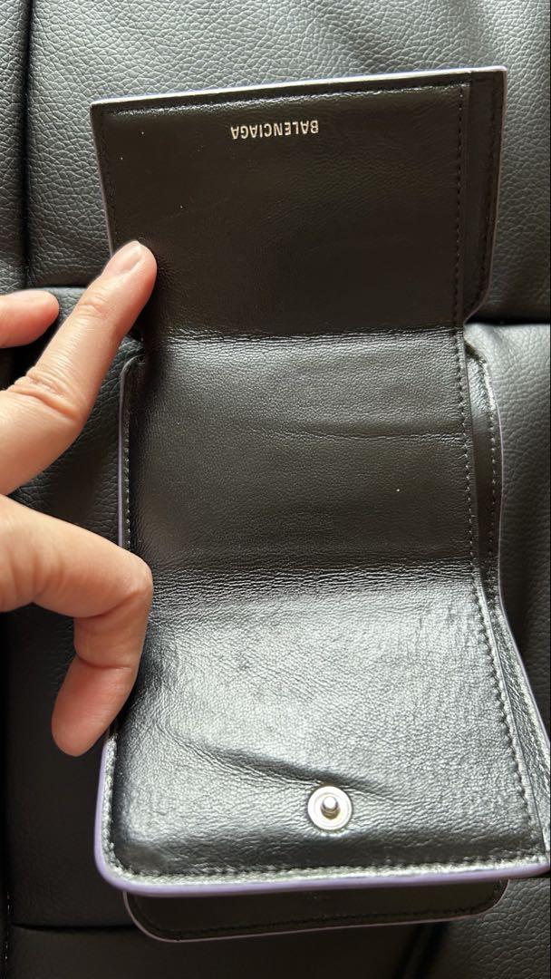 BALENCIAGA バレンシアガ メタリック パープル 三つ折り財布ウォレット