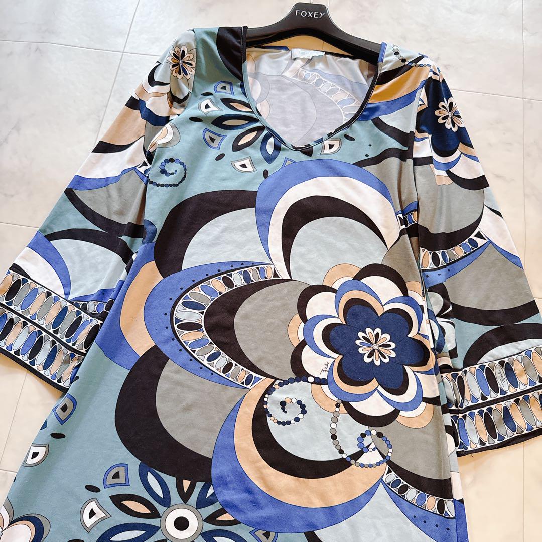 EMILIO PUCCI✨シルクジャージー ワンピース プッチ柄 花柄 38