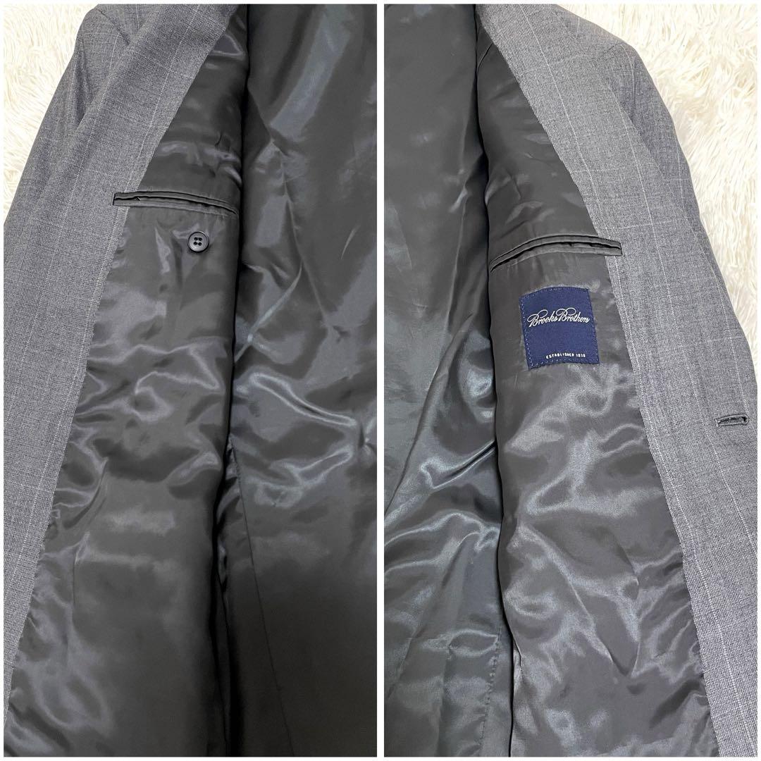 美品✴︎ BROOKS BROTHERS スーツ　チェック　グレー　M