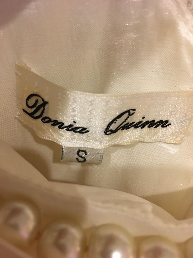 Donia Quinn ホワイトマーメイドロングワンピース S マーメイド