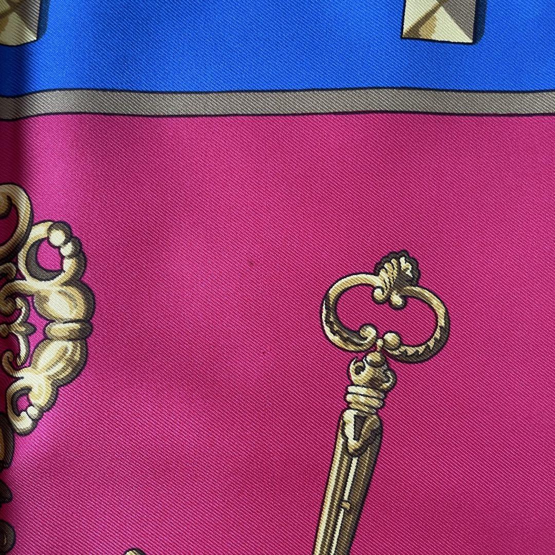 HERMES 鍵とリボンのシルクスカーフ ヴィンテージ