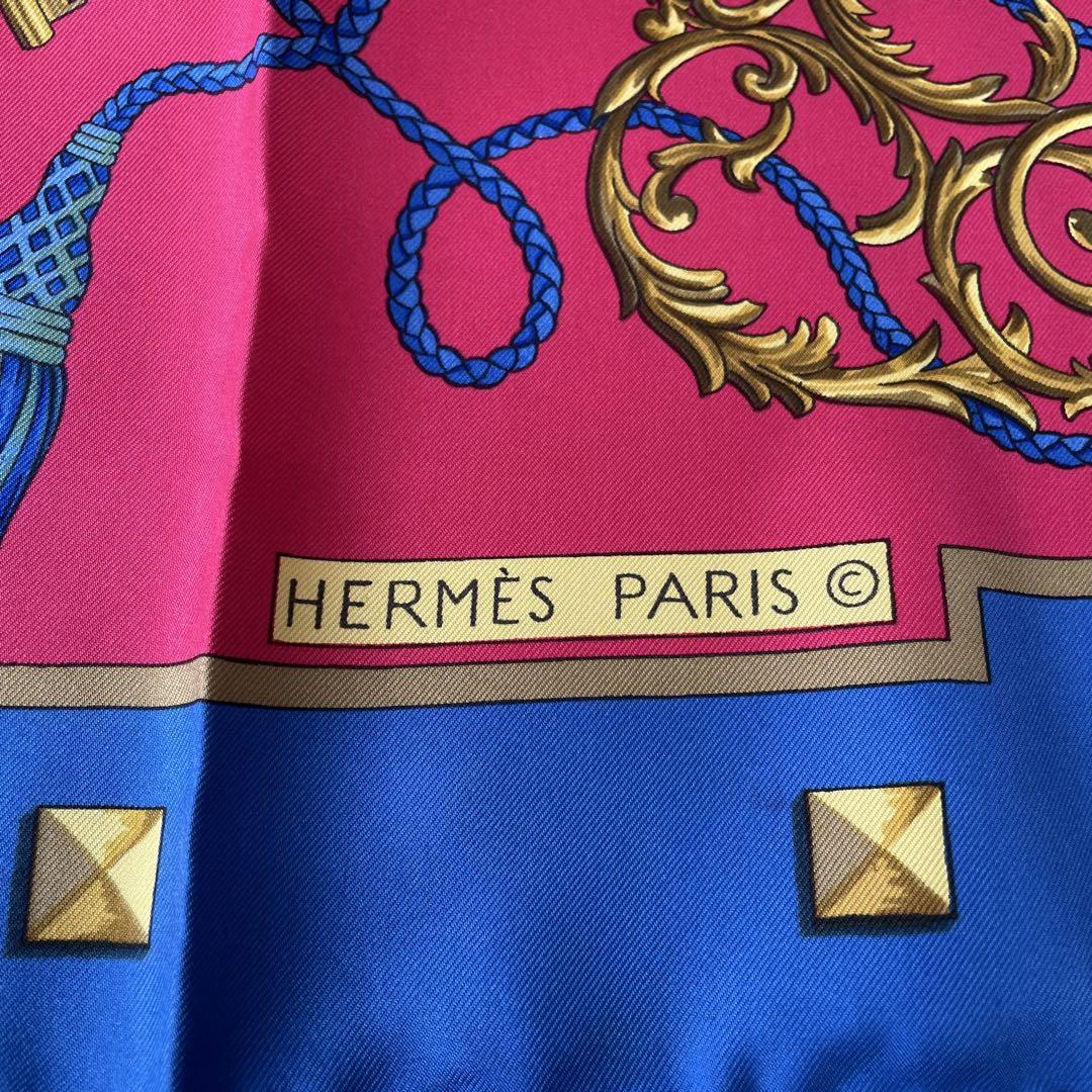 HERMES 鍵とリボンのシルクスカーフ ヴィンテージ