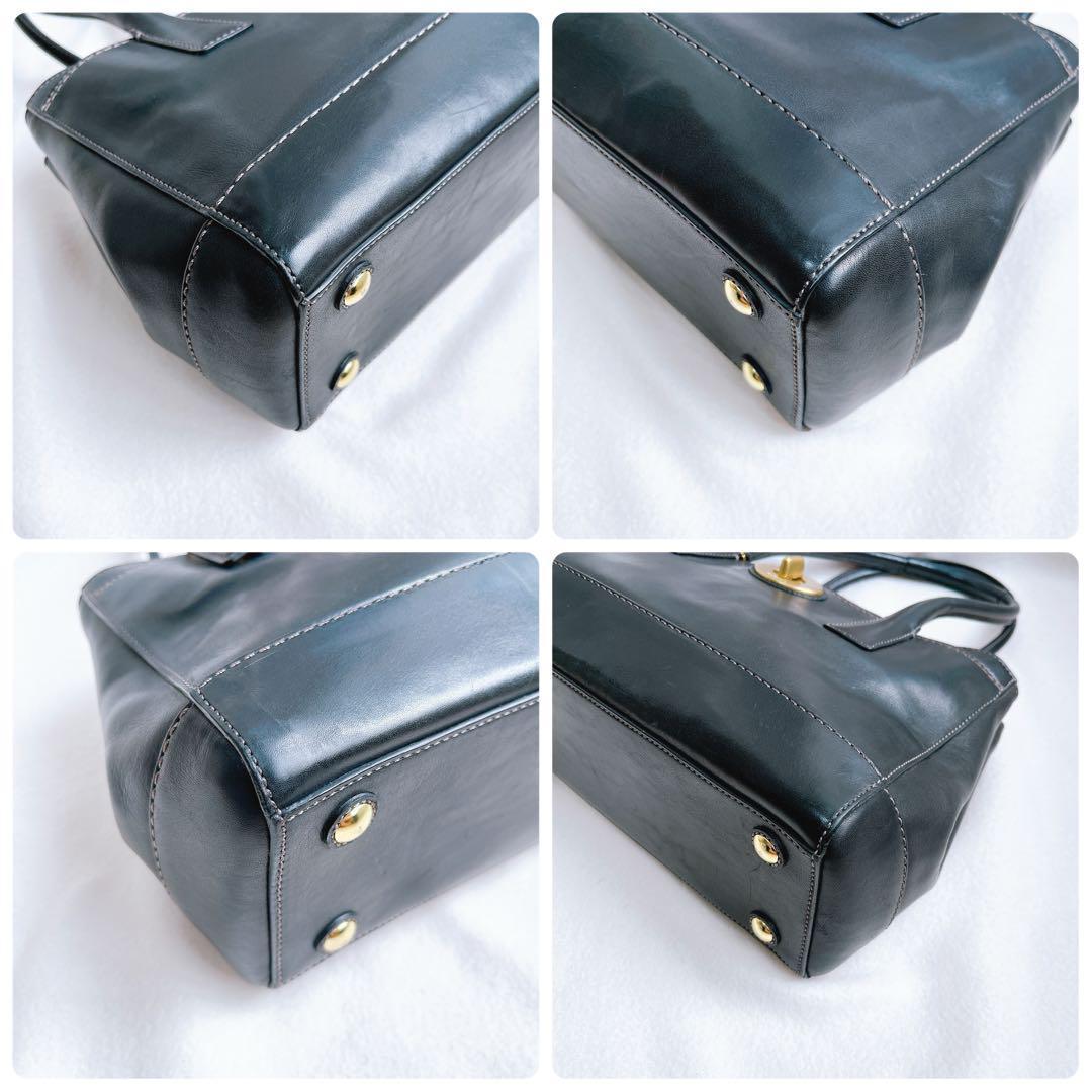 コーチ COACH オールレザー トートバッグ ゴールドターンロック