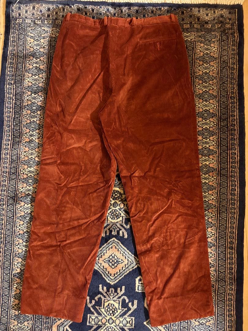 80s コーデュロイパンツ　ユーロ　赤