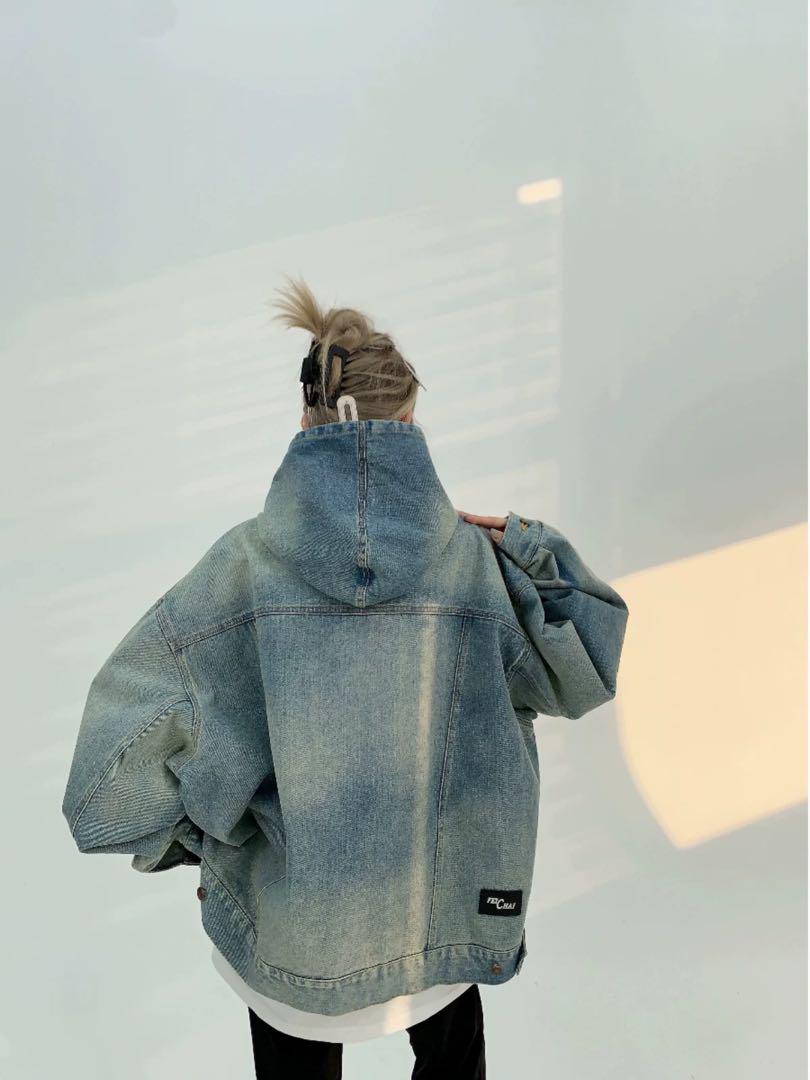 YOULAILE STUDIO Denim Hood Pullover