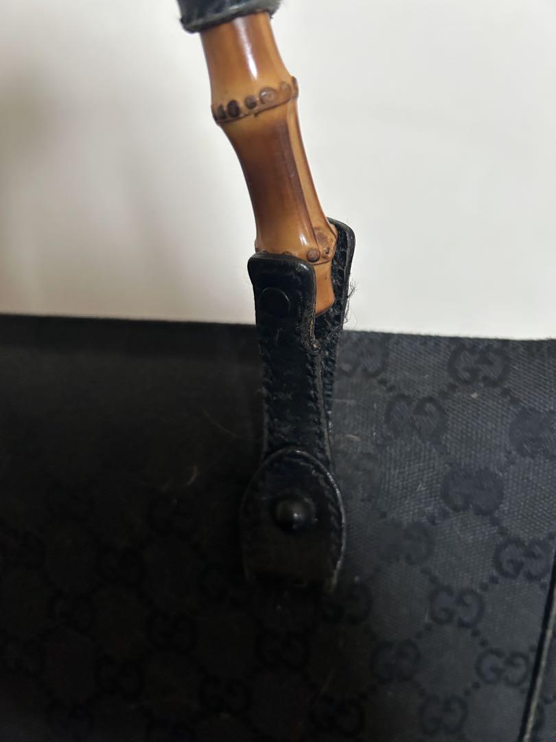 Gucci ブラックキャンバスバッグ