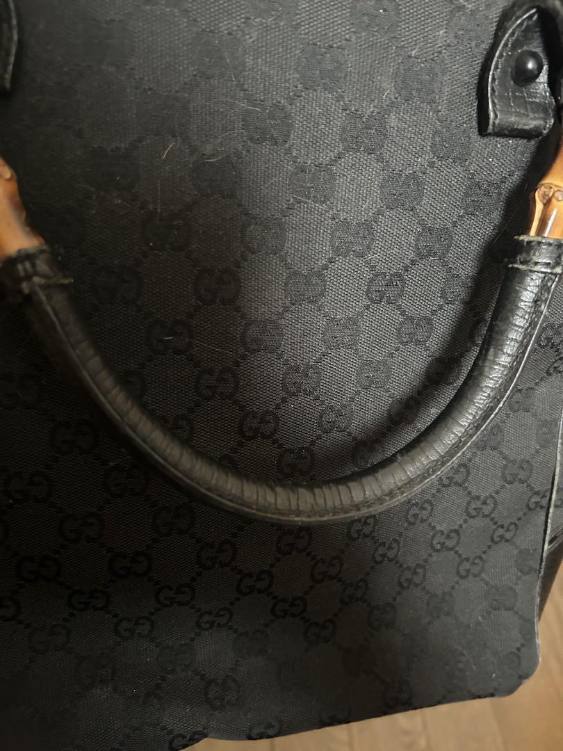 Gucci ブラックキャンバスバッグ