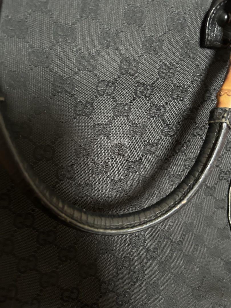 Gucci ブラックキャンバスバッグ