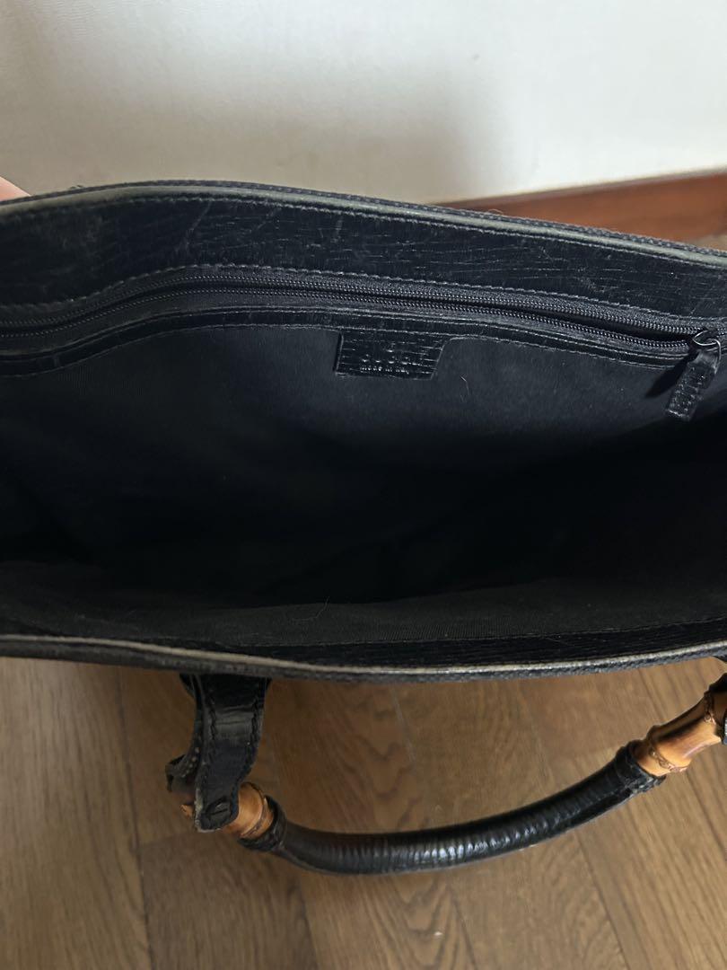 Gucci ブラックキャンバスバッグ