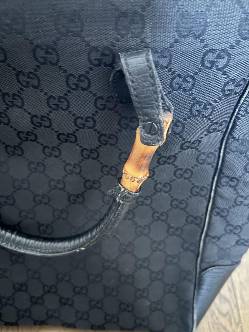 Gucci ブラックキャンバスバッグ