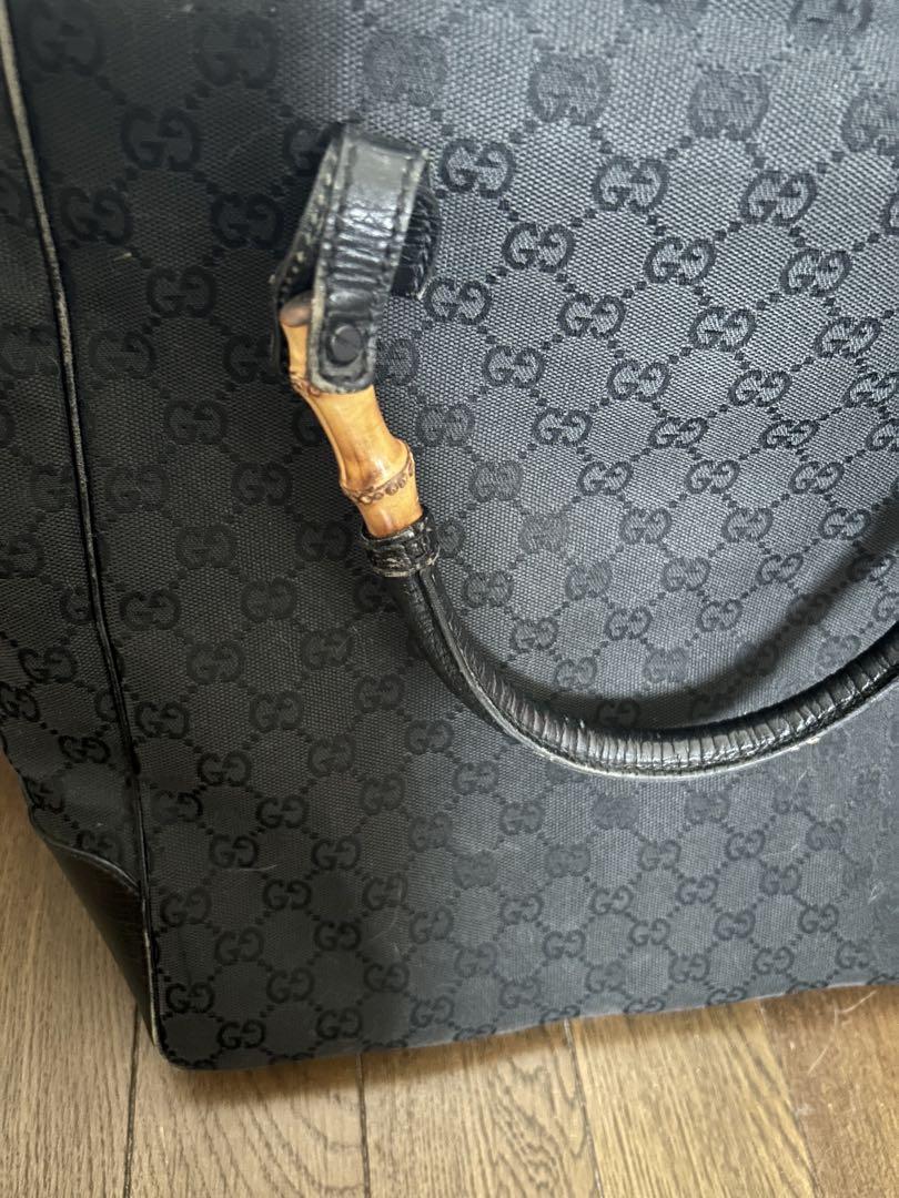 Gucci ブラックキャンバスバッグ