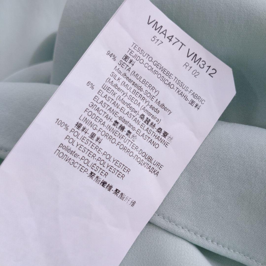 ARMANI COLLEZIONIシルク混　フレンチスリーブタックワンピース