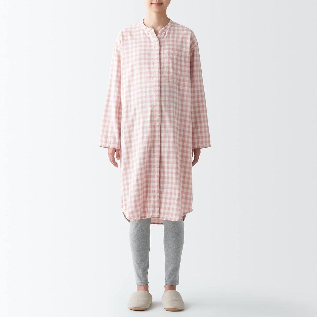 MUJI　脇に縫い目のない　二重ガーゼ　パジャマ