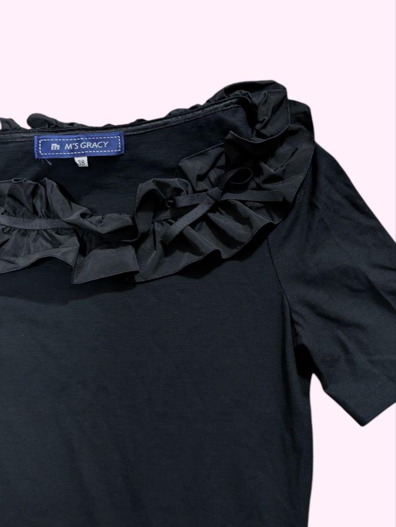 M’S GRACY フロント ビッグ リボン 半袖 カットソー ブラック M'S GRACY（カットソー(半袖/袖なし)）のフリマアイテム一覧