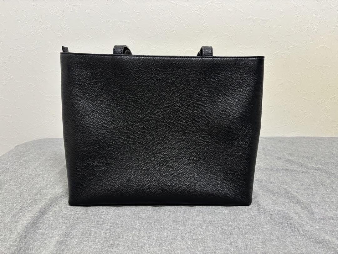 HushTug ハッシュタグ レザートート ブラック トートバッグ