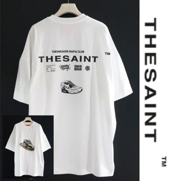 新品【ザ・セインツ・マフィアクラブ】コラボ スニーカーバーガー Tシャツ 白 M 6,700円