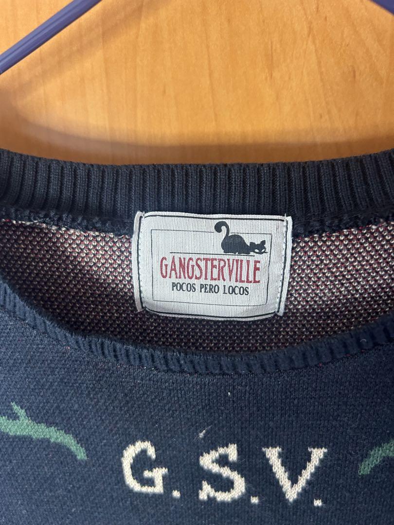 GANGSTERVILLE G.S.V. スカル刺繍セーター