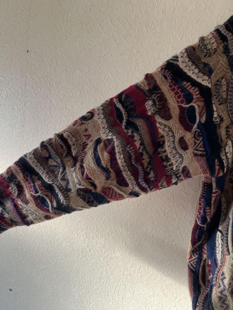 トップス 90s coogi cashmere cardigan 3D knit