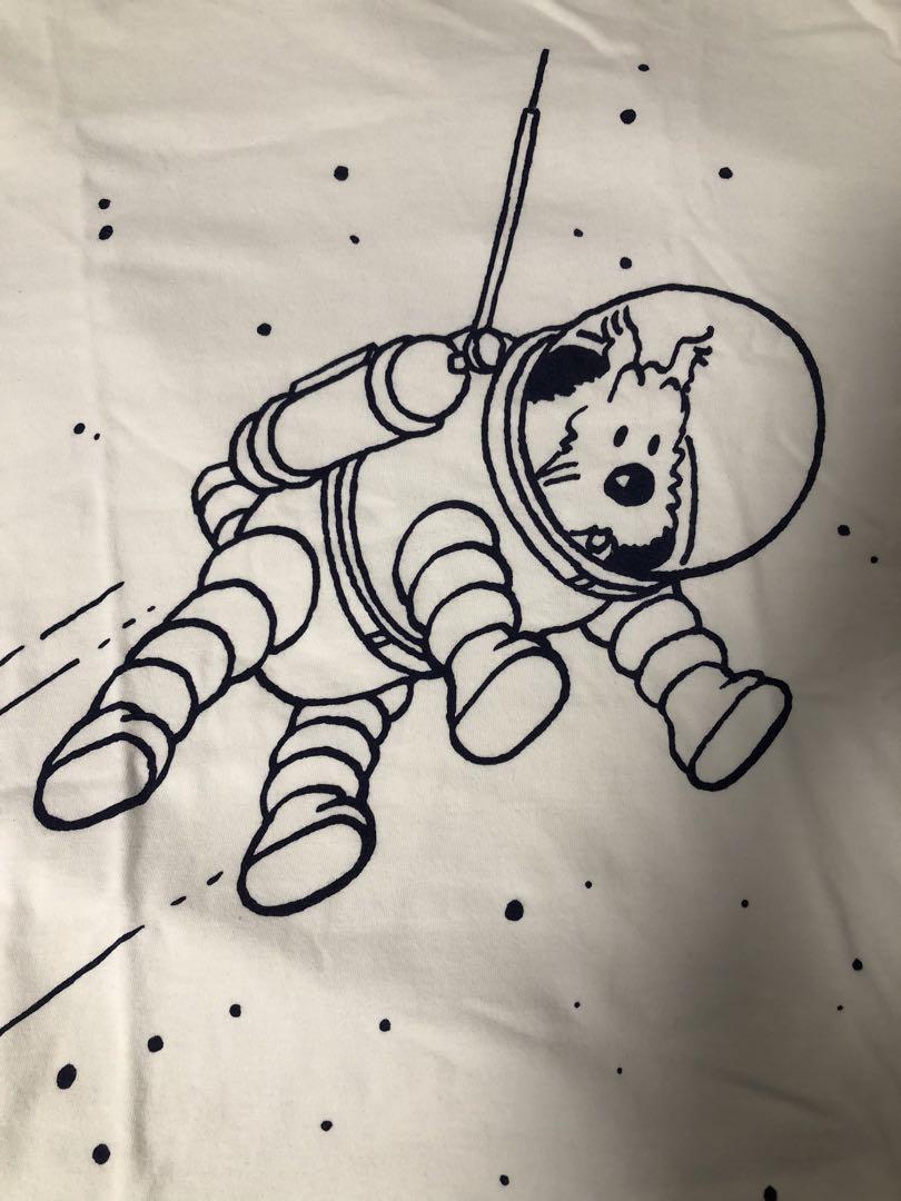 90s 古着　タンタンの冒険　スノーウィ　tシャツ　ヴィンテージ　アニメ