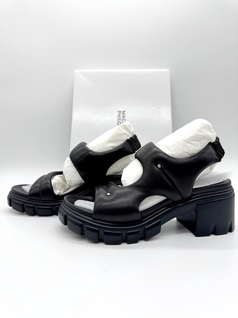 新品 マッキントッシュ ストラップ サンダル ブラック 23.5cm