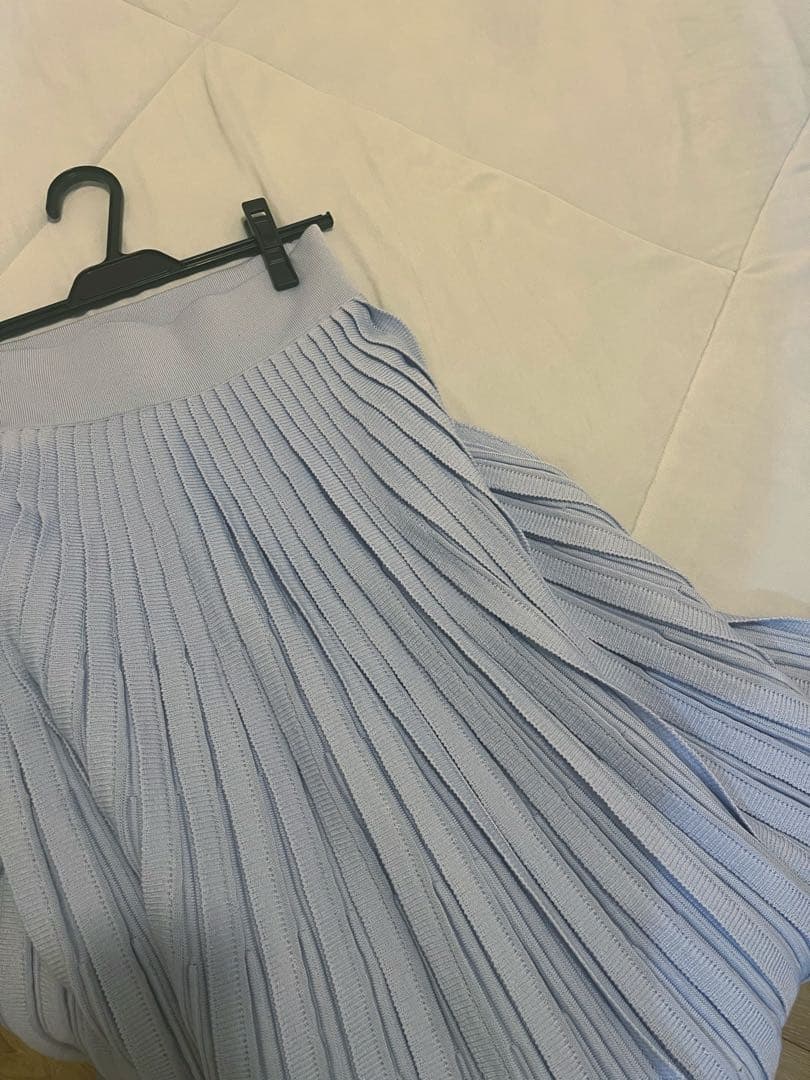 ebure ウールプリーツ膝下スカート SサイズS ebure