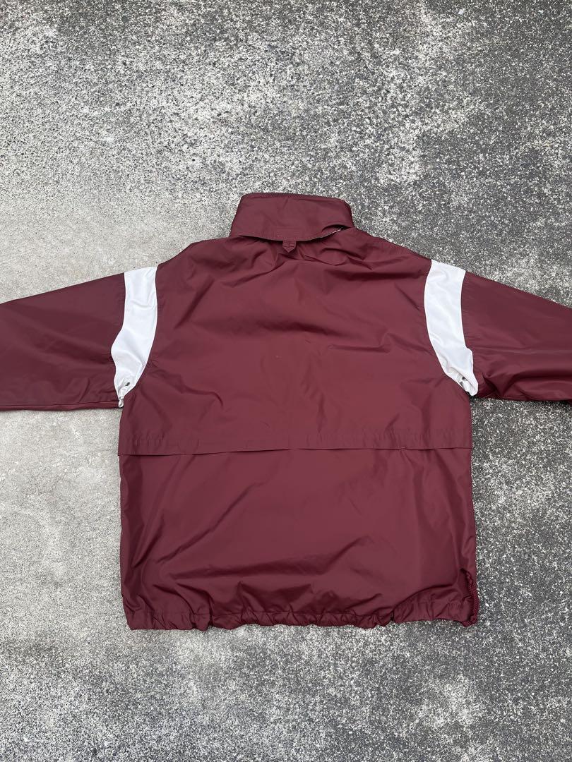NIKE 90s vintageバーガンディ ナイロンジャケット　ハーフジップ
