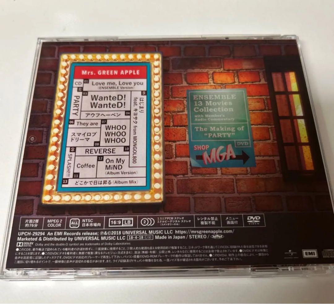 ENSEMBLE (初回盤) (DVD付) Mrs GREEN APPLE CD