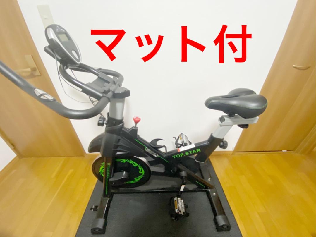 44%割引ブラック系【即発送可能】 スピンバイク TOP.STAR マット付