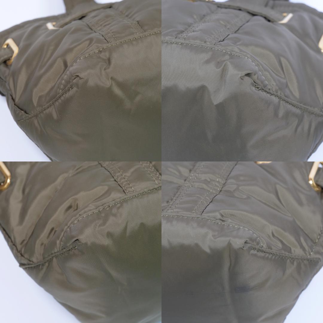 美品✨シータパランティカ ハンドバッグ ミニトートバッグ カーキ ナイロン