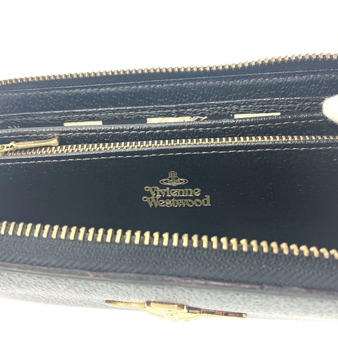 全国総量無料で 美品 ラウンド ブラック 長財布 ヴィヴィアンウエストウッド 小物