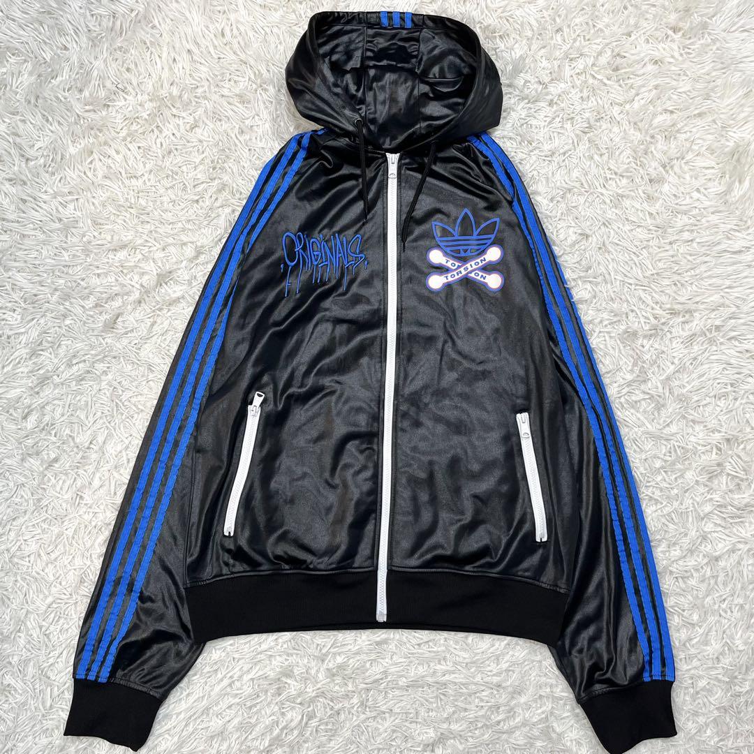 レア✨adidasトラックジャケット CHILE62 XXL グラフティロゴ 黒