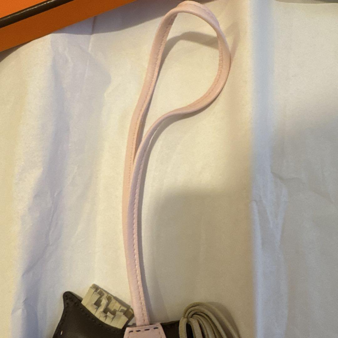 HERMES エルメス バッグチャーム ロデオ PM ローズダーリン