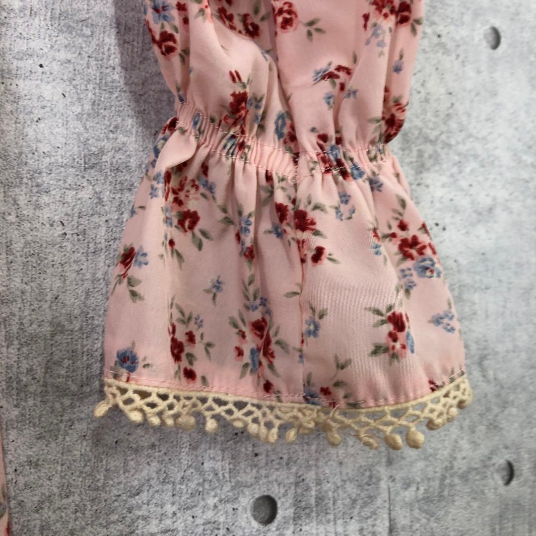 LIZ LISA フラワープリント レーストリム オフショルダー長袖ワンピース LIZ LISA フラワープリント レーストリム オフショルダー長袖ワンピース