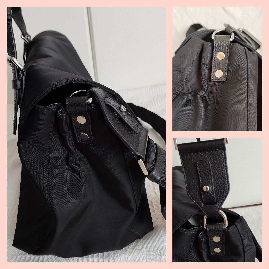極美品☆希少 ザネラート ポスティーナ ナイロン×レザー2Way