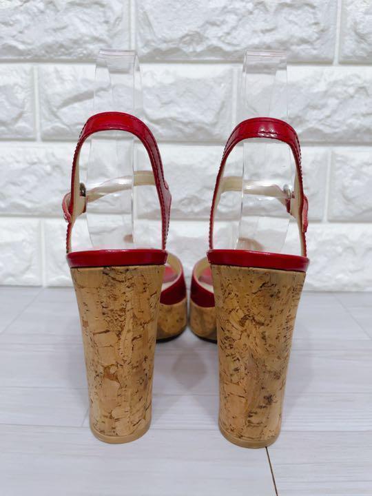 美品✨レア商品　ミュウミュウ miumiu ミュール レディース 赤　レッド